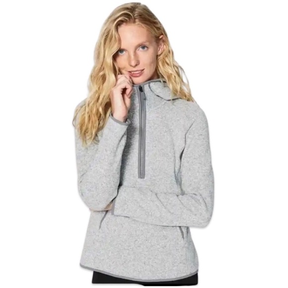 Lululemon Athletica Fleece & Thank You 1/2 Zip Hoodie - Picture 1 of 11